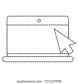 laptop computer with mouse pointer