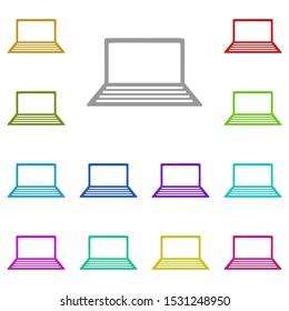 Laptop computer multi color icon. Simple glyph, flat vector of universal icons for UI and UX, website or mobile application