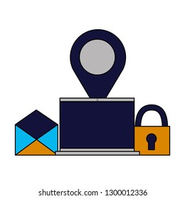 laptop computer navigation pointer email security