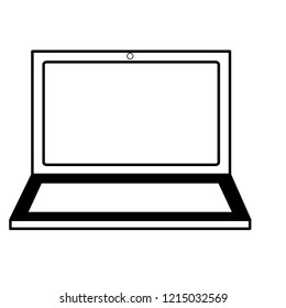 laptop computer on white background