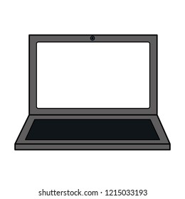 laptop computer on white background