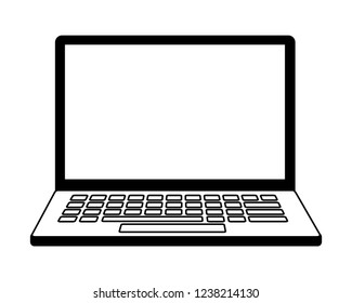 laptop computer on white background