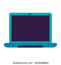 laptop computer on white background vector illustration
