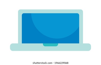laptop computer on white background
