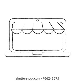 laptop computer with parasol