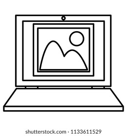 laptop computer with picture file