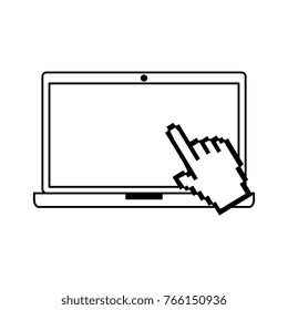 laptop computer with pointer