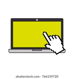 laptop computer with pointer