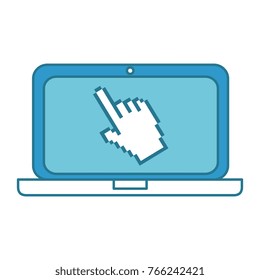 laptop computer with pointer