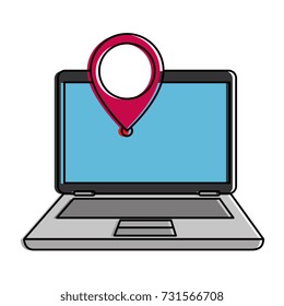 laptop computer with pointer location