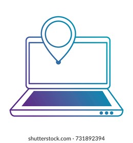 laptop computer with pointer location