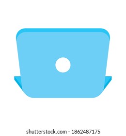 laptop computer portable device back vector illustration design