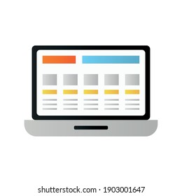 laptop computer portable device icon vector illustration design