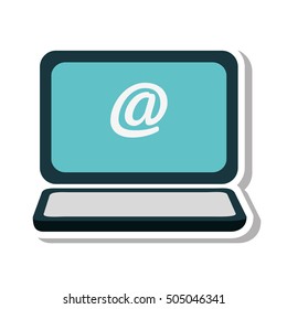 laptop computer portable device isolated icon vector illustration design