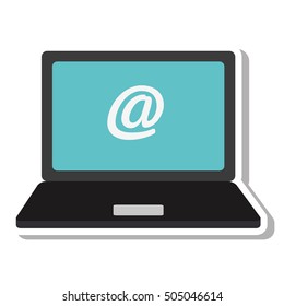 laptop computer portable device isolated icon vector illustration design