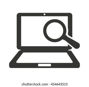 laptop computer portable icon vector isolated graphic