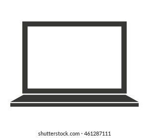 laptop computer portable icon vector isolated graphic
