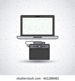 laptop computer portable icon vector isolated graphic
