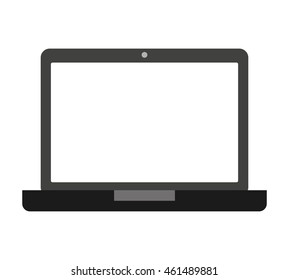 laptop computer portable icon vector isolated graphic