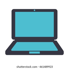 laptop computer portable icon vector isolated graphic