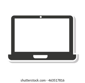 laptop computer portable icon vector isolated graphic vector isolated design vector illustration design