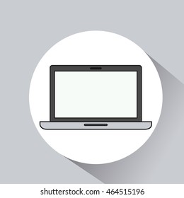 laptop computer portable icon vector isolated graphic