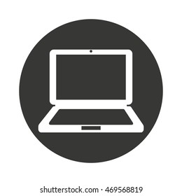 laptop computer portable icon vector isolated graphic