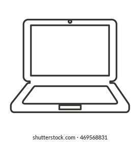 laptop computer portable icon vector isolated graphic