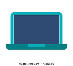 laptop computer portable icon vector isolated graphic