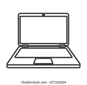 laptop computer portable icon vector isolated graphic