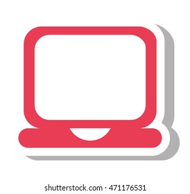laptop computer portable icon vector isolated graphic