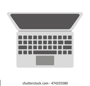 laptop computer portable icon vector isolated graphic