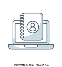 laptop computer portable icon vector illustration design