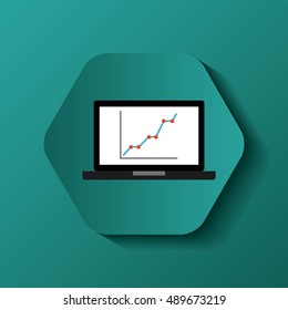 laptop computer portable icon vector illustration design