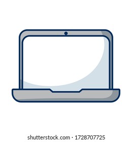 laptop computer portable isolated icon vector illustration design