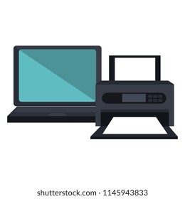 laptop computer with printer