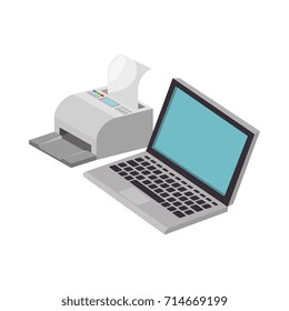 laptop computer with printer