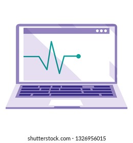 laptop computer with pulse line