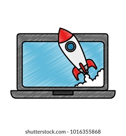 laptop computer with rocket launcher