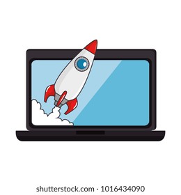 laptop computer with rocket launcher