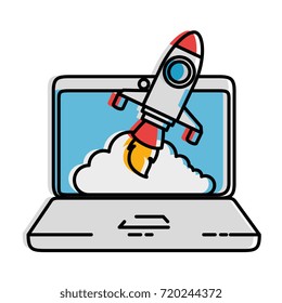 laptop computer with rocket launcher