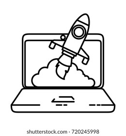 laptop computer with rocket launcher