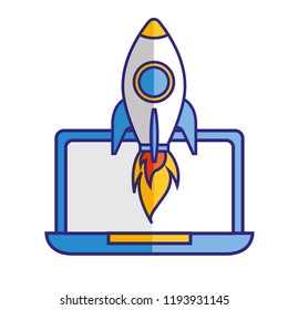 laptop computer rocket startup success
