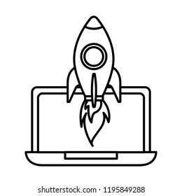 laptop computer rocket startup success
