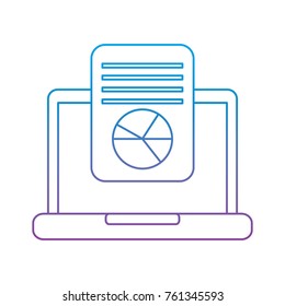 laptop computer screen document file graph diagram