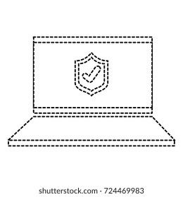 laptop computer with shield
