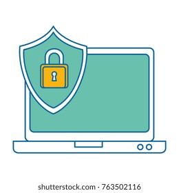 laptop computer with shield