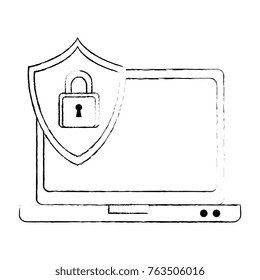 laptop computer with shield