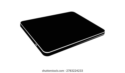 laptop computer silhouette on a white background silhouette