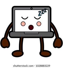 laptop computer sleeping emoji icon image 